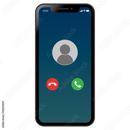 Incoming call screen スマホの着信画面