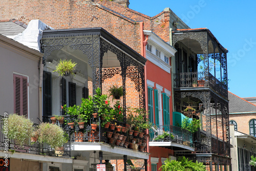 houses and wrought iron balconies in New Orleans