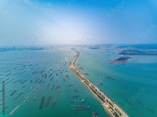 The most beautiful sea road in Qinzhou  Guangxi  China  artificial reclamation road