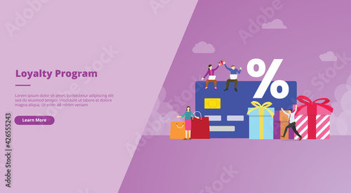 loyalty program for website design template banner or slide presentation