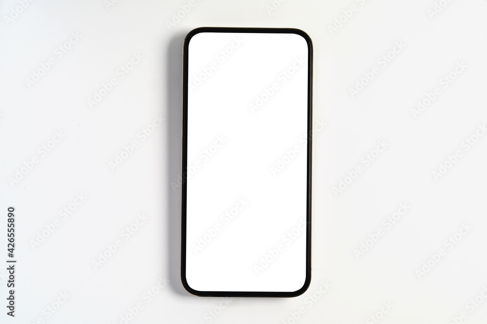 Mock up image of smart phone with blank screen isolated on white background. Mock up image of smart phone with blank screen isolated on white background.