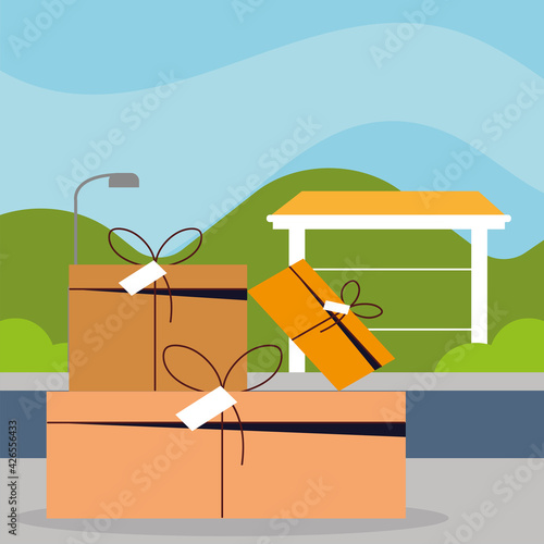 delivery boxes street