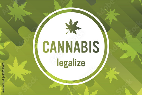 medical cannabis or marijuana leaves ganja legalize drug consumption concept horizontal
