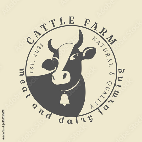Logo with the image of a cow