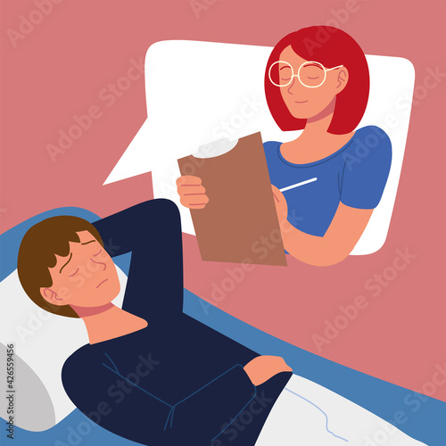 psychoanalyst listens patient