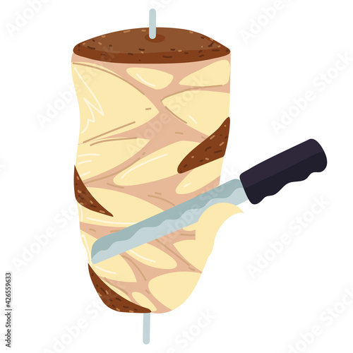 doner kebab on pole