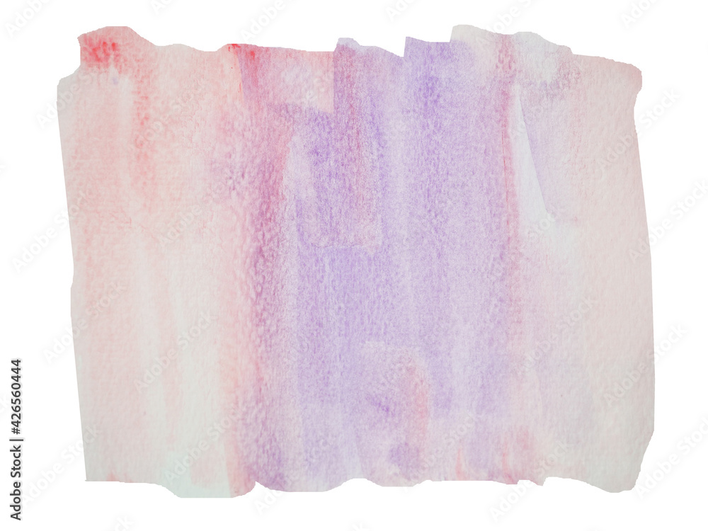 Bright with colorful watercolor stroke and spray on paper , Abstract background by hand drawn blue with purple and pink color liquid drip isolated on white background