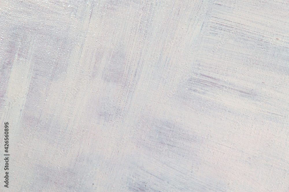 Obraz premium abstract light creative background - rough linen canvas unevenly covered with white primer. Toning, blur. Temporary object.