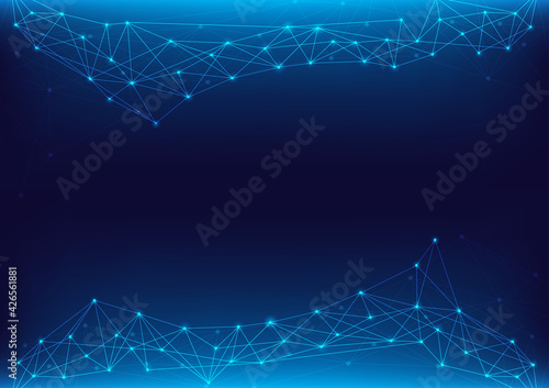 Abstract hi-tech background. Future technology digital network and circle shape innovation vector illustration. Copy space