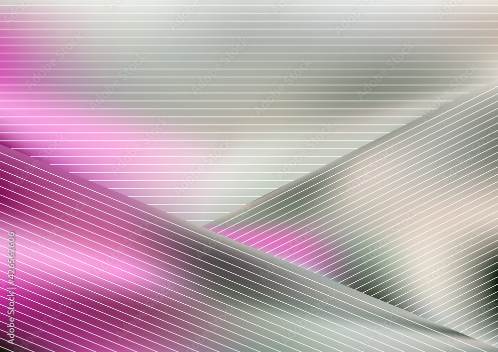 Fototapeta Pink and Grey Parallel Lines Background Vector Graphic