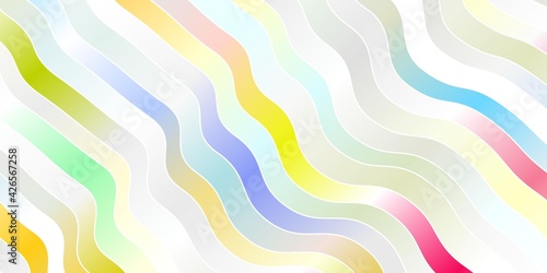 Light Multicolor vector layout with curves.