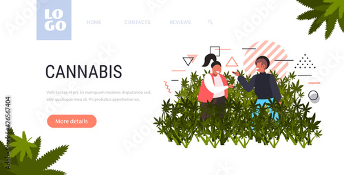 man woman smoking cannabis joint legal marijuana for recreational use drug consumption concept weed medical hemp hash plantation field horizontal portrait copy space