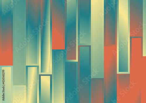 Red Yellow and Blue Cut Stripes Gradient Background