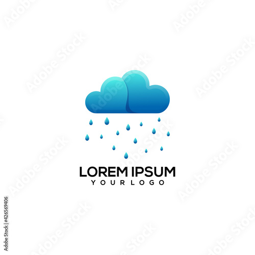 cloud Colorful Logo Illustration Vector Design