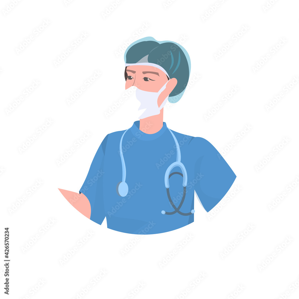 female surgeon doctor with stethoscope in uniform healthcare concept portrait female surgeon doctor with stethoscope in uniform healthcare concept portrait