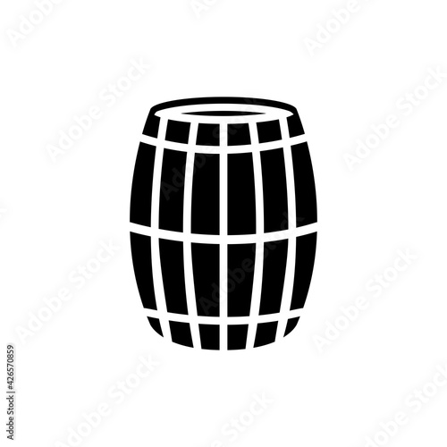 wooden barrel icon design vector template