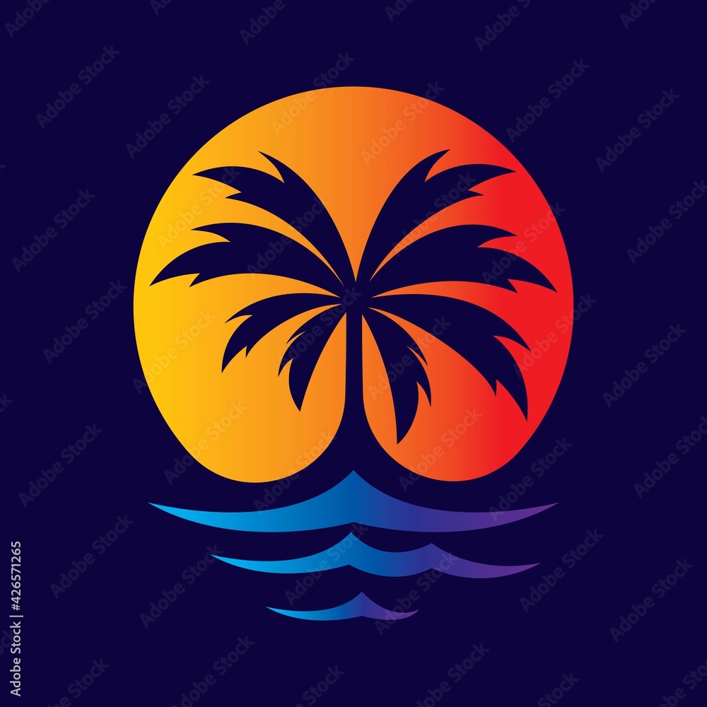 Palm tree logo images illustration Palm tree logo images illustration