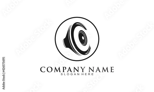 Sound speaker elegant vector logo