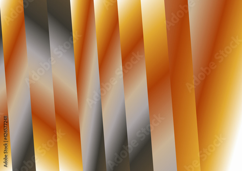 Orange and Grey Gradient Vertical Striped Background Vector