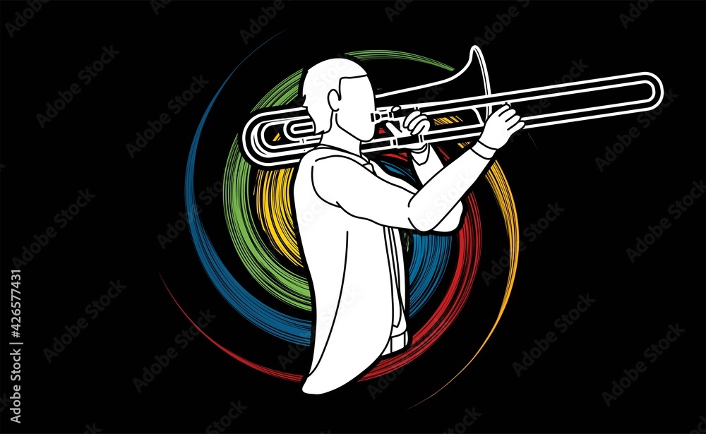 Fototapeta Trombone Musician Orchestra Instrument Graphic Vector