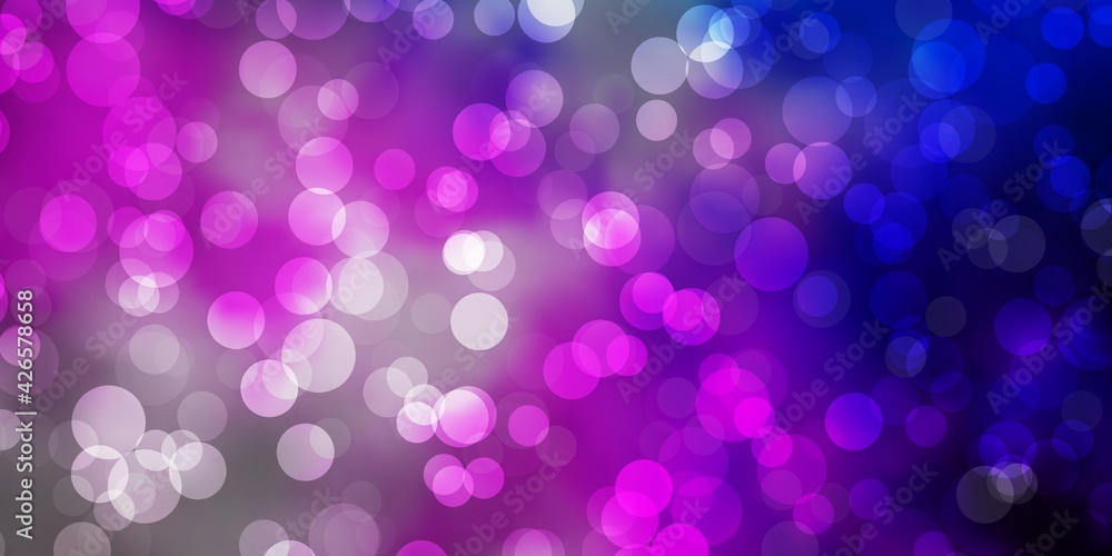 Light Pink, Blue vector texture with disks. Light Pink, Blue vector texture with disks.