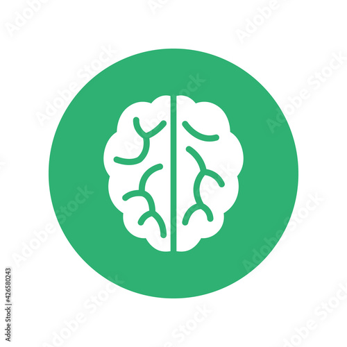 Brain icon vector graphic illustration