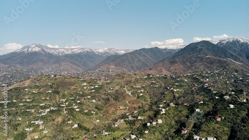 Meskhetian ridge. Aerial view from Mount Sameba. Batumi, Georgia photo