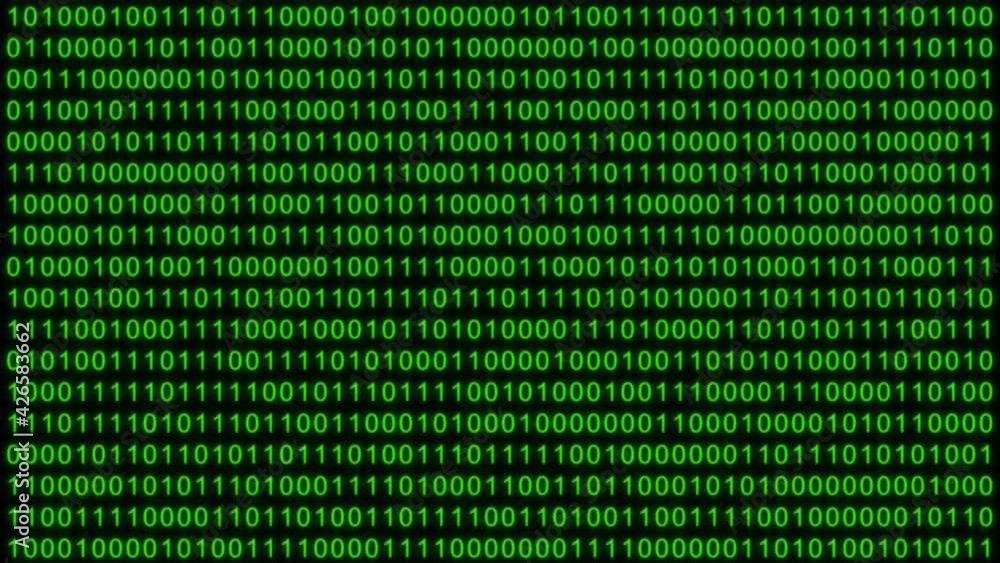 Random animation of digital numbers, binary code (vertical motion) Random animation of digital numbers, binary code (vertical motion)