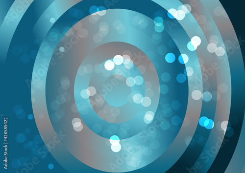 Blue and Brown Gradient Concentric Circles Background Graphic