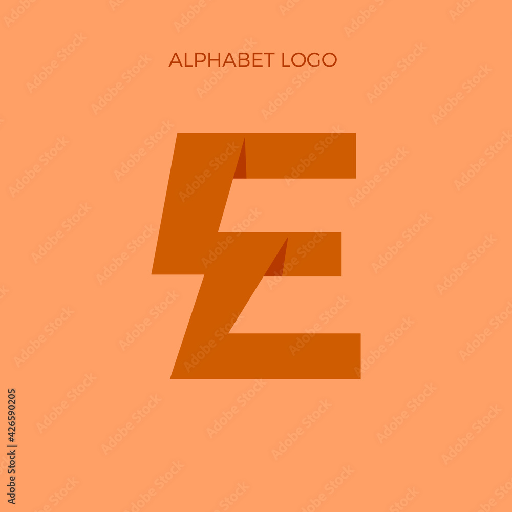 alphabet icon logo simple with thunderstorm or lightening bolt alphabet icon logo simple with thunderstorm or lightening bolt