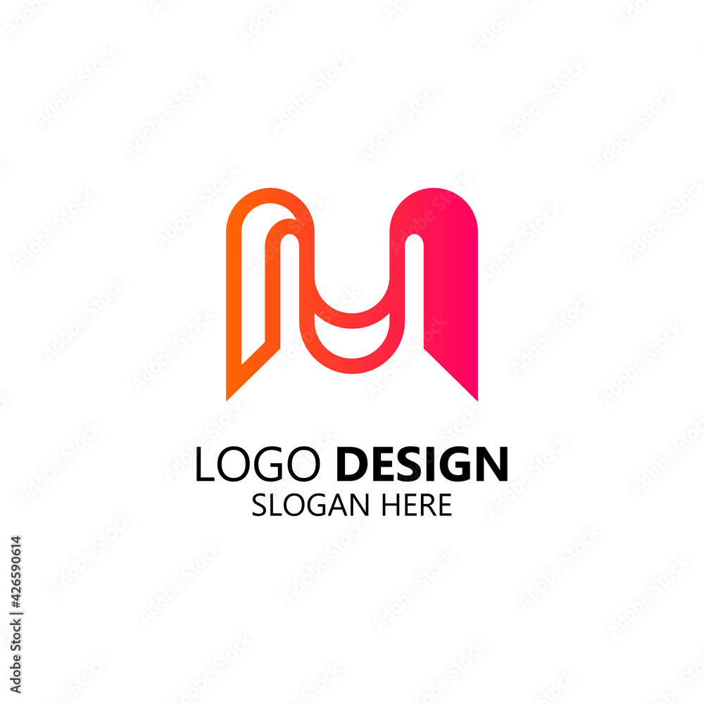 letter M for technology and business logo design letter M for technology and business logo design