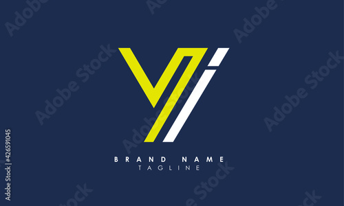 Alphabet letters Initials Monogram logo YI, IY, Y and I photo