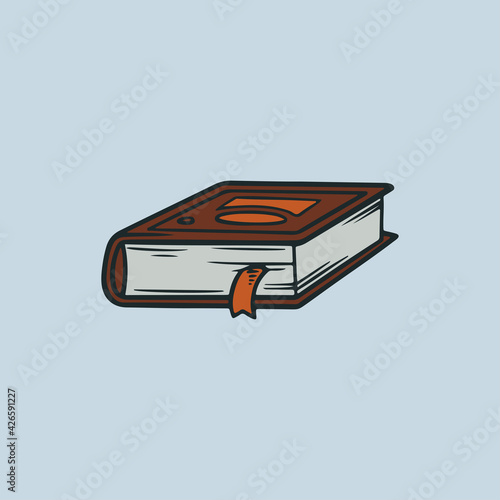 Hand drawing books in vinta...