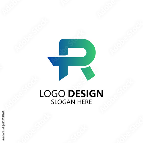letter R for business logo design template