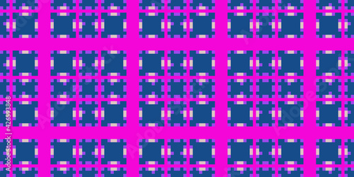 Pixelization background 8 bit seamless pattern. Vector illustration