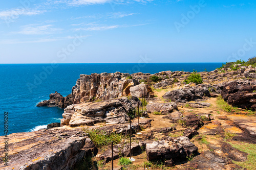 Sandanbeki Rock Cliff  in Shirahama, Wakayama Prefecture , Japan. photo