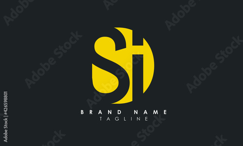 Alphabet letters Initials Monogram logo SI, IS, S and I	

