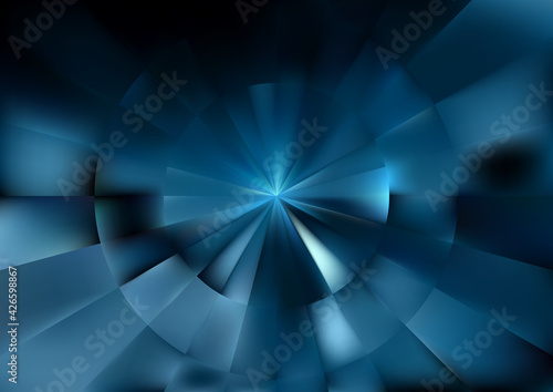 Black and Blue Abstract Geometric Illusion Background Vector Illustration