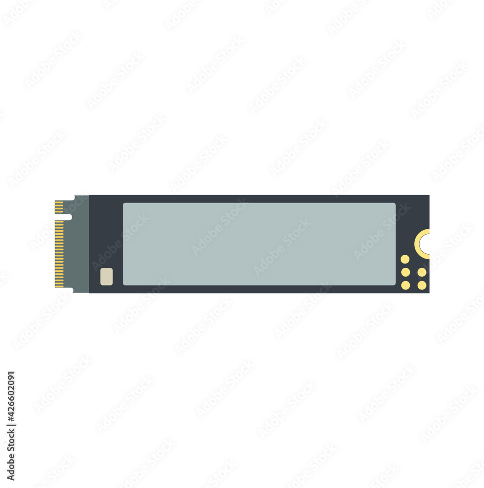computer ssd hard drive on white background computer ssd hard drive on white background