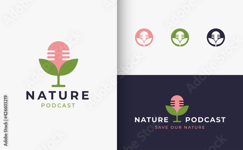 nature discussion podcast logo design