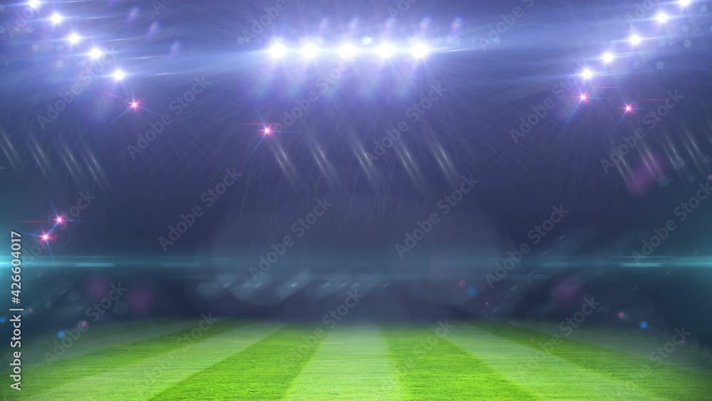 Stadium lights  animation - soccer football 