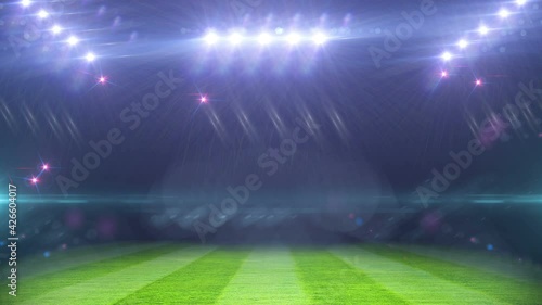 Stadium lights  animation - soccer football 