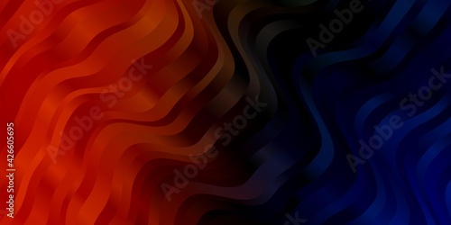 Dark Blue, Yellow vector backdrop with circular arc.