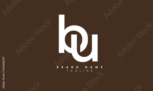 Alphabet letters Initials Monogram logo BU, UB, B and U