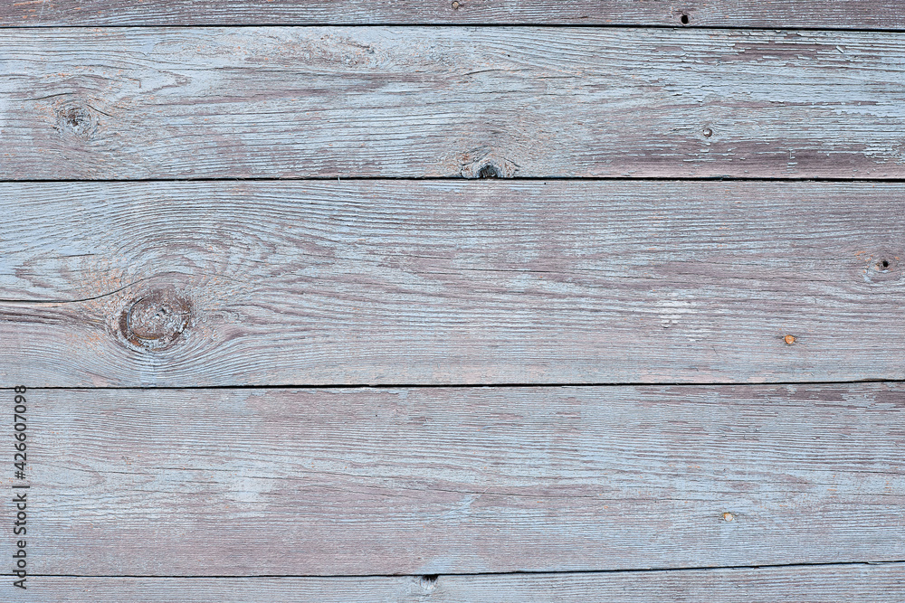 Fototapeta premium Old blue board for background or texture. Wooden background with nice horizontal board