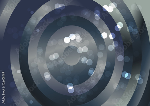 Blue and Grey Abstract Concentric Circles Background