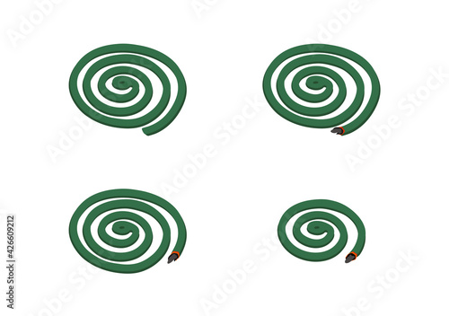 a green mosquito repellent burner gadget isolated on white background