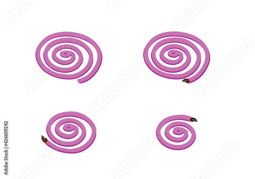 a pink mosquito repellent burner gadget isolated on white background