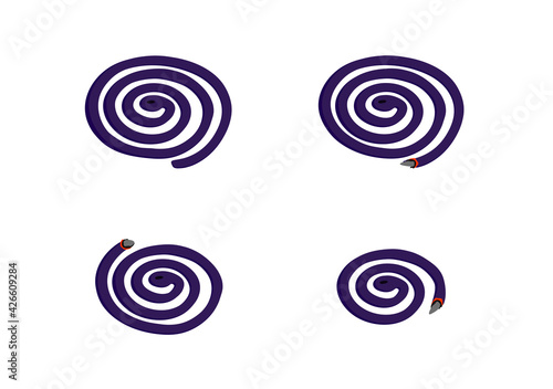 a purple mosquito repellent burner gadget isolated on white background