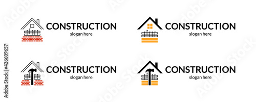 Trendy construction logo